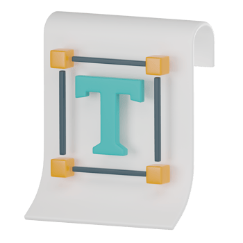 3D Icon of Text File Icon for Digital Design.  3D Render png