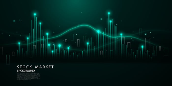 business vector illustration design Stock market charts or Forex trading charts for business and finance ideas.