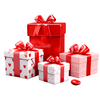 AI generated Valentine cheerful gifts png