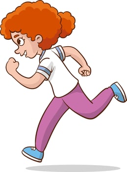 vector illustration of children running
