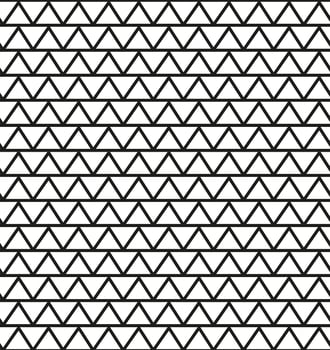 Vector seamless geometric texture in the form of white triangles on a black background