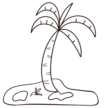 colored coconut tree png