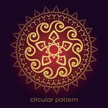 luxury mandala pattern background, circular pattern vector design