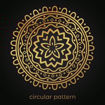luxury mandala pattern background, circular pattern vector design