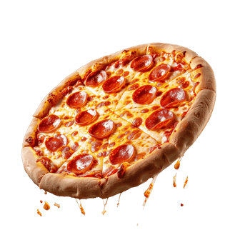 AI generated Delicious pepperoni pizza with melted cheese png