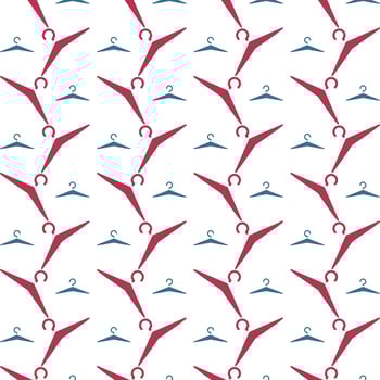 Clothes Hanger powerful trendy multicolor repeating pattern vector illustration design