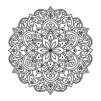 Mandala for  adult coloring book vector