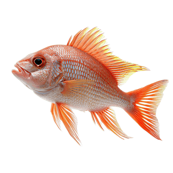 AI generated Red snapper fish isolated on transparent background png