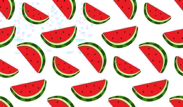 Watermelon Slice Pattern. Cute Summer Pattern. Watermelon Vector Background