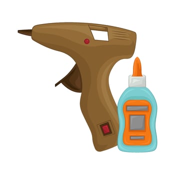 Illustration of glue gun vector