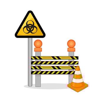 Illustration of danger line vector