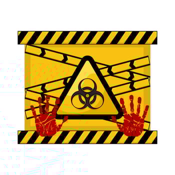 Illustration of danger line vector