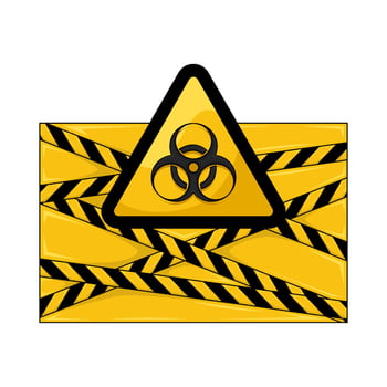 Illustration of danger line vector