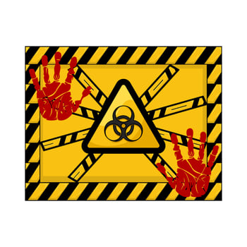Illustration of danger line vector