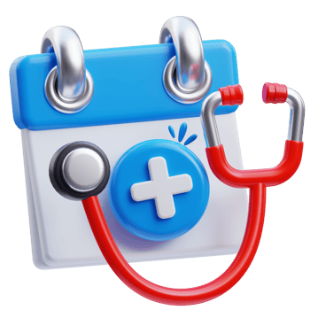 Health calendar 3D Illustration png