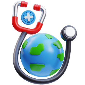 World health day 3D Illustration png