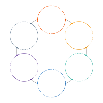 Infographic with 6 steps, process or options. png