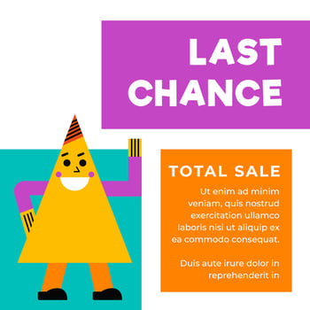 Last chance total sale in shops and stores banner vector