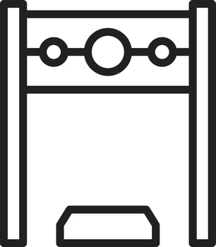 Pillory icon vector image. Suitable for mobile apps, web apps and print media.