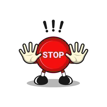 illustration of stop sign character design vector