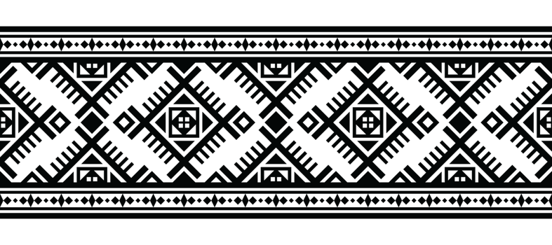 Ethnic border ornament. Geometric ethnic oriental seamless pattern. Stripe illustration. Native American Mexican African Indian tribal style. Design border, textile, fabric, clothing, carpet. png