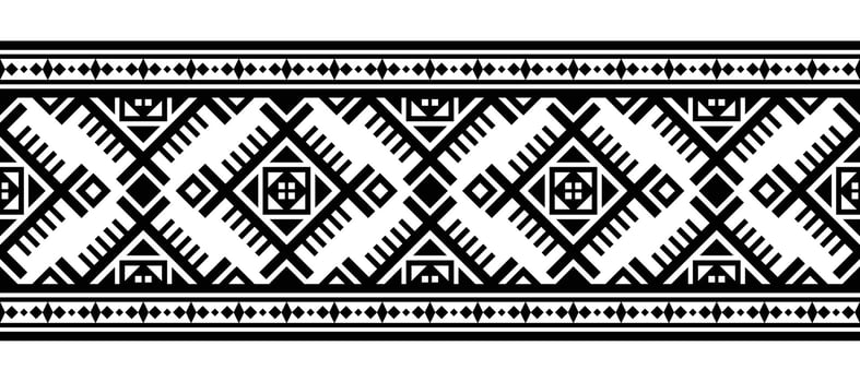 Ethnic border ornament. Geometric ethnic oriental seamless pattern. Stripe vector illustration. Native American Mexican African Indian tribal style. Design border, textile, fabric, clothing, carpet.