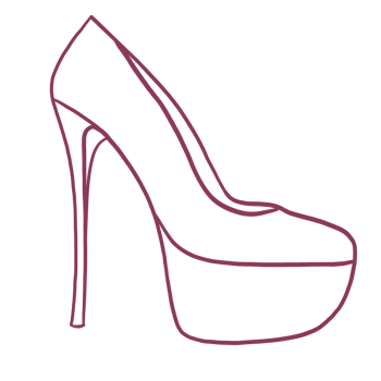 Feminine High Heel Drawing png