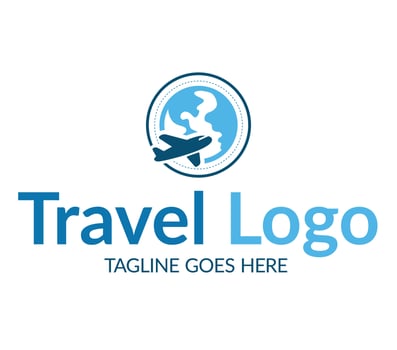 Travel agency logo design. vector