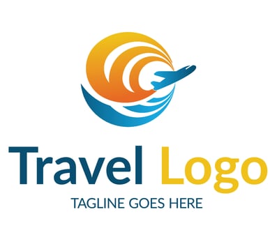 Travel agency logo design. vector