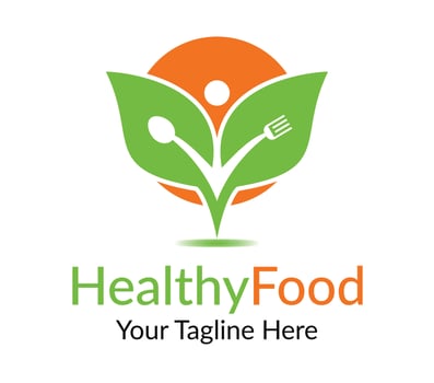 Health Food Logo design. vector