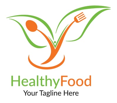 Health Food Logo design. vector