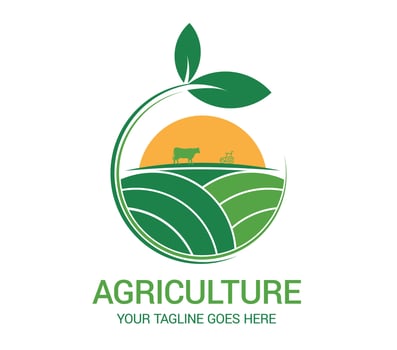 Agriculture logo design and template. vector