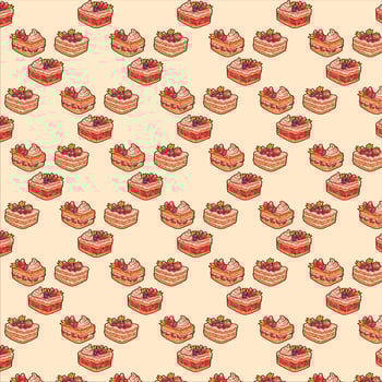 sweet cake pattern design vector
