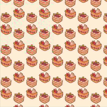 sweet cake pattern design vector