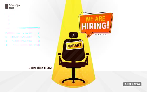 We're hiring banner design. We are hiring job announcement template design employee vacancy announcement vacant position . vector