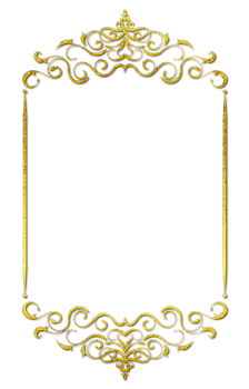 Luxury golden frame isolated on transparent background png