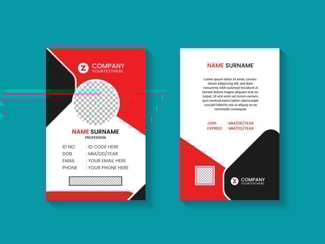Modern and professional ID card design for identification. vector