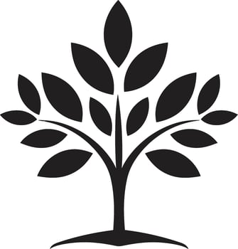 Green Legacy Dynamic Vector Logo Design for Tree Plantation Arbor Affection Sleek Black Icon Signifying Tree Plantation