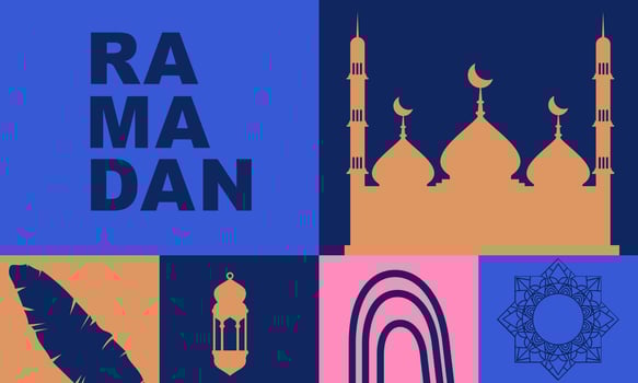 Ramadan Kareem. Islamic greeting card template with ramadan for wallpaper design vector