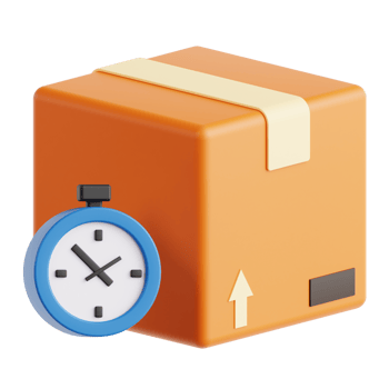 Delivery time 3d graphic illustration png