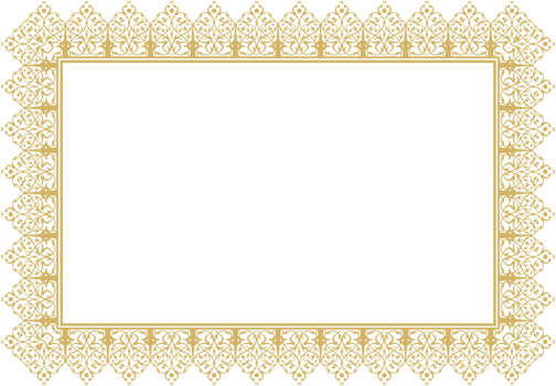 Rectangular shape Border frame. Suitable for use in mosque decorations, backgrounds, calligraphy, frames, invitation cards. usability with the text input area in the center. PNG file
