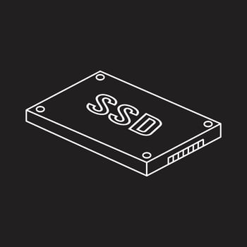 ssd icon vector