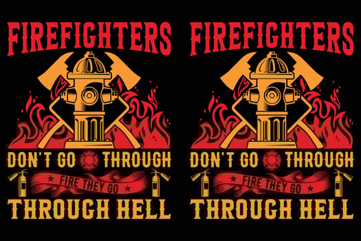 Firefighter t shirt design vector