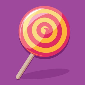 Lollipop colorful cartoon vector illustration
