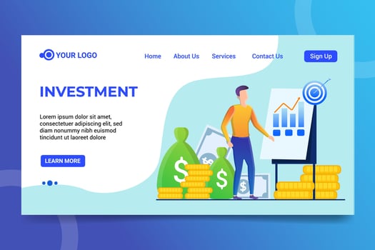 Investment Illustration Flat Design vector