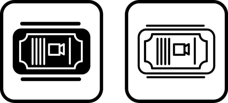 Cinema Ticket Vector Icon