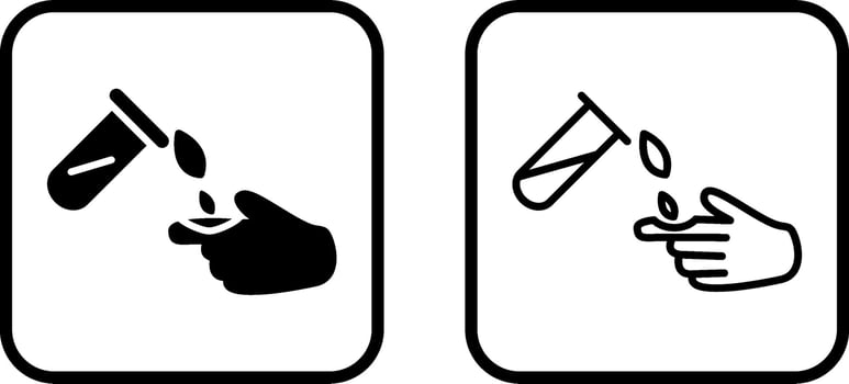 Corrosive Hazard Vector Icon