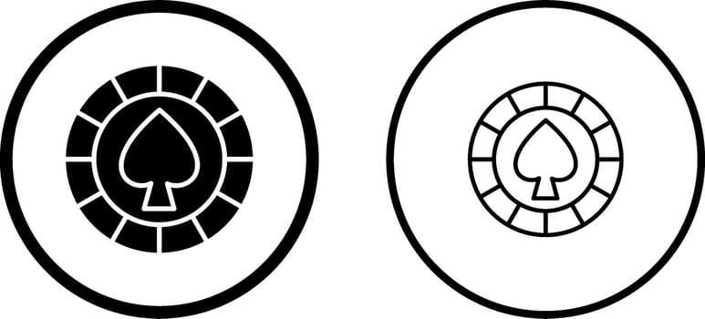 Spade Chip Vector Icon