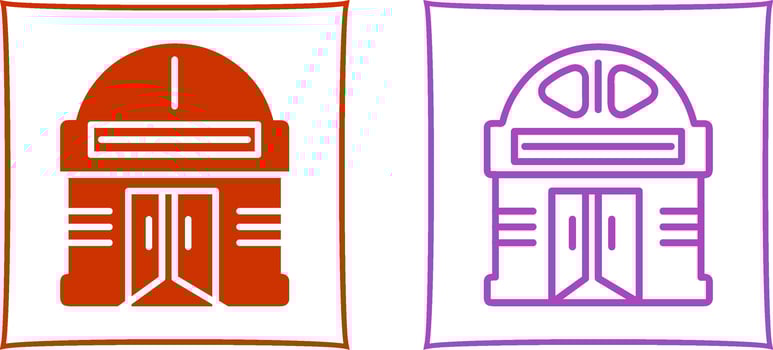 Building Cinema Vector Icon
