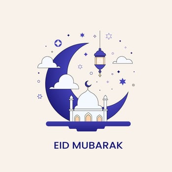 Eid mubarak Muslim festival Islamic background illustration vector